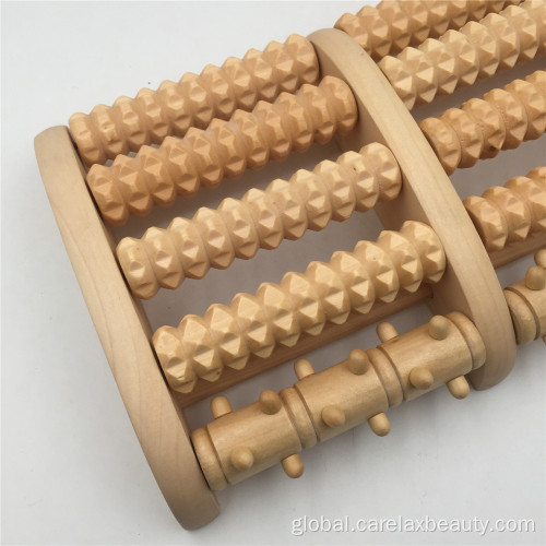 Wooden Massage Roller 5Row Wood Foot Massager Roller Manufactory